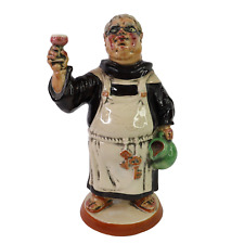 1969 Vintage Antique Barsottini Ceramic Vino Rosso Whimsical Monk Decanter picture