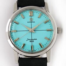 1959s Omega Seamaster 600 Cross Hair Winding Turquoise Vintage Watch 14759 1 SC picture