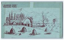 Palmer Alaska Postcard Alaskian Farm Matanuska Valley Exterior View 1955 Vintage picture