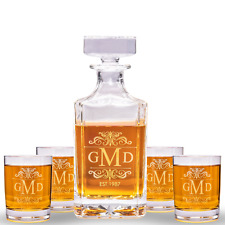 Personalized Whiskey Decanter Set - Engraved Whiskey Glasses Set - Custom Whisky picture