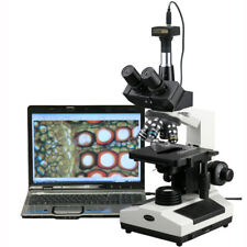 AmScope 40X-2000X Compound Trinocular Microscope 5MP USB Camera Video & Stills picture