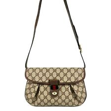 Vintage Gucci GG pattern sherry line shoulder bag PVC leather brown  #189 picture