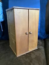 Vintage Strombecker Wood Doll Wardrobe Armoire Closet incl Ginny doll & clothes  picture