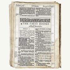 1611 King James Bible Leaf 1617- An Old Testament Page - Select Your Passage picture
