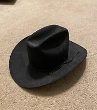 BRADFORD WESTERN By RESISTOL Black 7X QUALITY COWBOY HAT  6 3/4 MADE IN TEXAS picture