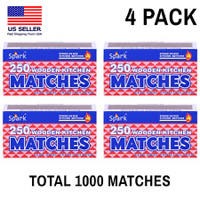 4 Pack Large Matches 1000 Count Strike On Box Bulk Kitchen/Camping/Fire/Candle picture