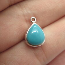 925 Sterling Silver Vintage Indigo Real Bisbee Turquoise Jacket Earring/Pendant picture
