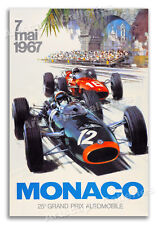 Monaco 1967 Vintage Style Racing Poster - 24x36 picture