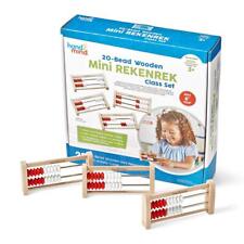Mini 20 Bead Wooden Rekenrek Class Set, Abacus for Kids Math, Math Man picture