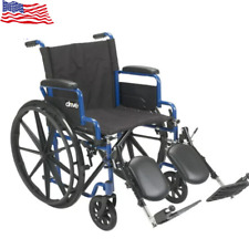 20 Inch Blue Streak Wheelchair with Flip Back Desk Arms, Elevating Leg Rests picture