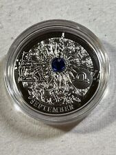 2013 Niue $1 Magic Calendar of Happiness September Silver Coin with Crystal picture