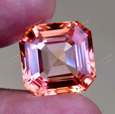 Natural imperial Topaz 20.60 Ct Asscher Stunning Unheated AGL Certified Gemstone picture