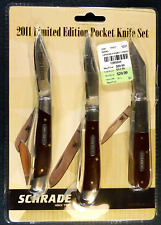 Schrade 2011 Limited Edition 3 Knife Set Never Used picture