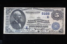 Series 1882 $5 National The Bankof Pitts NatAss PA #5225E October 3, 1899 4GG0 picture