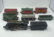 Random Lot of Lionel Line Train Cars and Steam Engine with Tracks picture