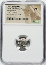 GAUL SEQUANI Mid-1st Century BC Silver Quinarius Q.DOCI Roma/Horse NGC VF picture