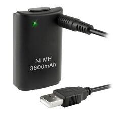 3600mAh Rechargeable Battery Pack USB Charger Cable For Xbox360 Controller Black picture