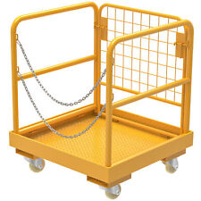 36x36“ Forklift Work Platform W/ 4 Universal Wheels Aerial Safety Cage 1150LBS  picture