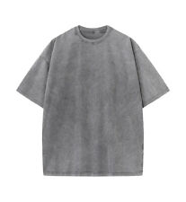 Vintage Acid Washed Oversized Drop Shoulder Heavyweight Streetwear Blank T-Shirt picture