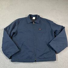 Genuine Dickies Zipper Quilted Lined Canvas Work Jacket Navy Blue Size Medium picture