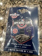 Chicago Cubs Rockies Wrigley Field Exclusive Home Opener Pin LE 4-1-2024 Sealed picture