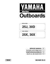 Yamaha Outboard service manual 25J, 30D, 25X & 30X 2nd Edition, October 1998 picture