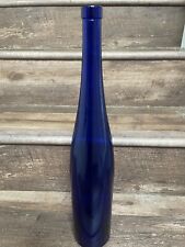 Vtg. Cobalt Deep Blue Large Rare Glass Bottle.19