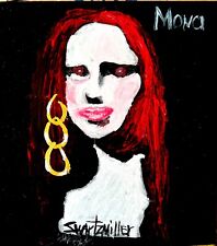 OLD MONA LISA PORTRAIT UPCYCLED PAINTING original SWARTZMILLER DNA SIGNED ART picture