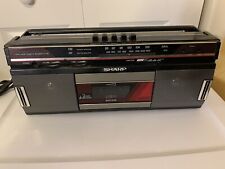Vtg Rare 1980's SHARP Boombox QT-248 (BK) AM/FM Stereo Radio Cassette Recorder picture