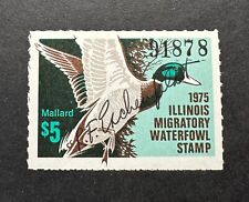 WTDstamps - 1975 ILLINOIS - State Duck Stamp - LotP - MNH **ARTIST SIGNED** picture