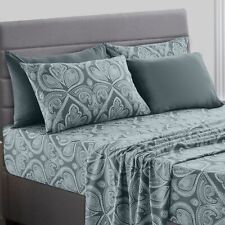 Luxury Deep Pocket 6 Piece Bed Sheet Set 1800 Series Hotel Comfort Paisley Sheet picture