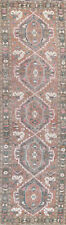 Antique Muted Rust Ardebil Handmade Wool Rug 3x12 Traditional Hallway Carpet picture