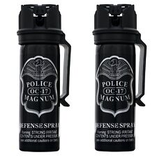 Pepper Spray Police Magnum 2 pack 3oz Flip Top Belt Clip Fog OC Defense Security picture