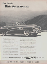 Vintage 1952 Buick Super Convertible One For Wide Open Space Print Advertisement picture