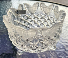 VTG Hofbauer Papillon Lead Crystal 3-footed Bowl 6