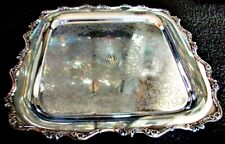 Antique Wilcox International Silver Co. American Rose 328 Serving Platter Tray picture