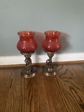 Vintage Cranberry Glass Lamps picture