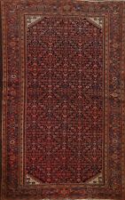 Pre-1900 Antique Geometric Traditional Oriental Area Rug Hand-Knotted 4x7 Carpet picture