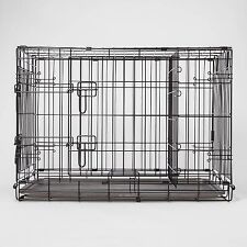 Wire Collapsible Dog Crate - M - Black - Boots & Barkley picture