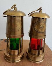 2 UNIT Brass Minor Oil Lamp Antique Nautical Ship Lantern Maritime Boat Light picture
