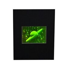 3D Saturn Hologram Picture (MATTED), Collectible Polaroid Photopolymer Film picture