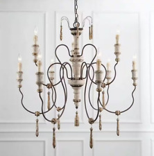 LNC 9-Light Persian White Wood French Country Chandelier picture