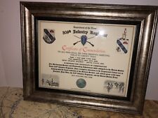 309TH INFANTRY REGIMENT / COMMEMORATIVE - CERTIFICATE OF COMMENDATION picture