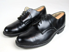 Vtg 1995 US Army Black Leather Oxford 10 W Wolverine Dress Shoes Military 90s picture