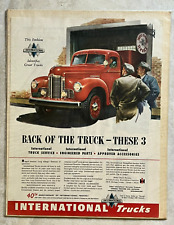 Vintage  1947 International Trucks 40th Anniversary Advertising Poster Print  Ad picture