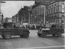 UK, Brithish Army in Belfast Vintage Silver Print Silver Print 24x30  picture