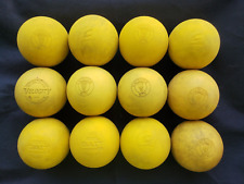 12 Used Yellow Lacrosse Balls Champro Champion Sports STX Assorted Brand NCAA picture
