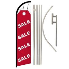 Sale Red Tag Full Curve Windless Swooper Flag & Pole Kit Sale Flag picture