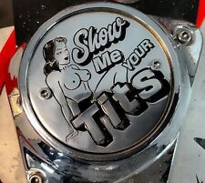 Show Me Your Tits Retro Hot  Evo Shovelhead 2 Hole Timing Cover Harley Davidson picture