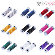 NEW Lowrider Bicycle Velour Swirl Grips With Chrome Lowrider Bike Show Part  picture